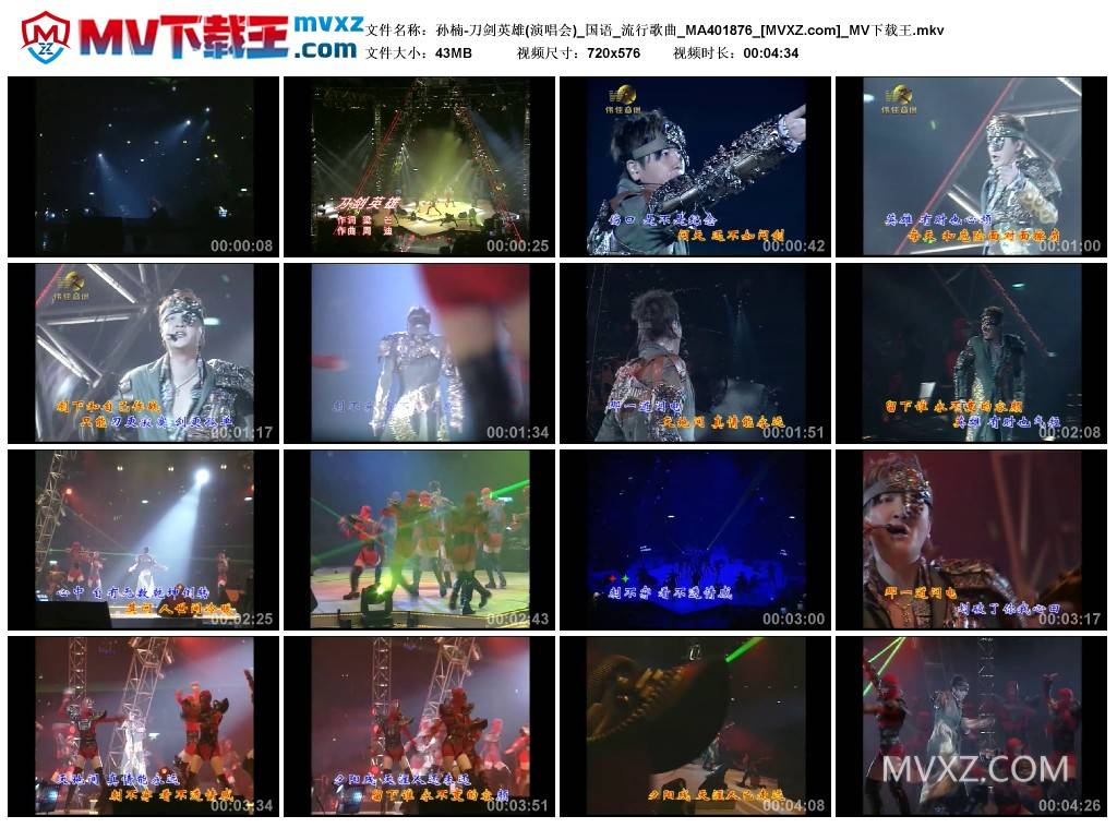 孙楠-刀剑英雄(演唱会)_国语_流行歌曲_MA401876
